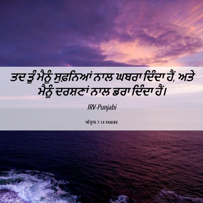 Picture 06 - ਅੱਯੂਬ 7:14 PANIRV - ਤਦ ਤੂੰ ਮੈਨੂੰ - Bible Verse Picture