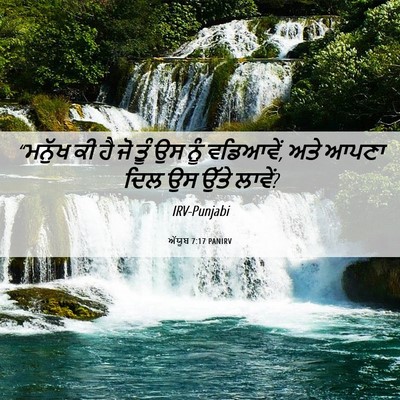 Picture 06 - ਅੱਯੂਬ 7:17 PANIRV - “ਮਨੁੱਖ ਕੀ ਹੈ ਜੋ ਤੂੰ - Bible Verse Picture
