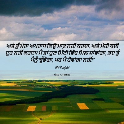 Picture 06 - ਅੱਯੂਬ 7:21 PANIRV - ਅਤੇ ਤੂੰ ਮੇਰਾ ਅਪਰਾਧ - Bible Verse Picture