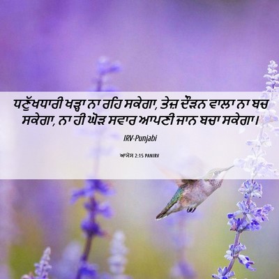 Picture 06 - ਆਮੋਸ 2:15 PANIRV - ਧਣੁੱਖਧਾਰੀ ਖੜ੍ਹਾ - Bible Verse Picture
