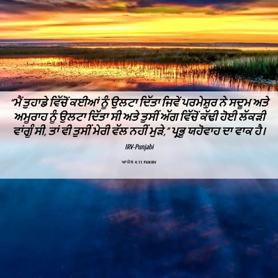Picture 06 - ਆਮੋਸ 4:11 PANIRV - “ਮੈਂ ਤੁਹਾਡੇ - Bible Verse Picture