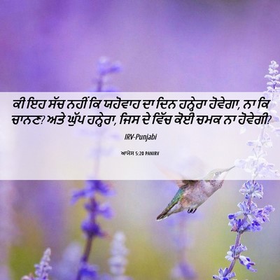 Picture 06 - ਆਮੋਸ 5:20 PANIRV - ਕੀ ਇਹ ਸੱਚ ਨਹੀਂ ਕਿ - Bible Verse Picture