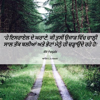 Picture 06 - ਆਮੋਸ 5:25 PANIRV - “ਹੇ ਇਸਰਾਏਲ ਦੇ - Bible Verse Picture