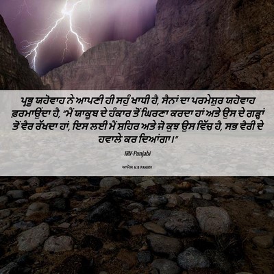 Picture 06 - ਆਮੋਸ 6:8 PANIRV - ਪ੍ਰਭੂ ਯਹੋਵਾਹ ਨੇ - Bible Verse Picture