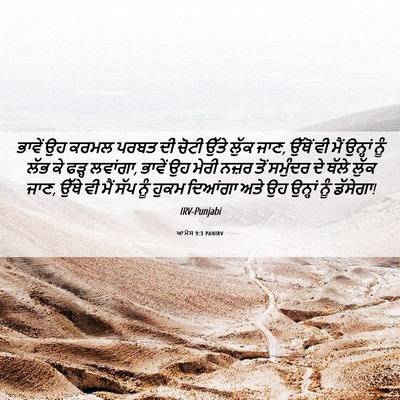 Picture 06 - ਆਮੋਸ 9:3 PANIRV - ਭਾਵੇਂ ਉਹ ਕਰਮਲ ਪਰਬਤ - Bible Verse Picture