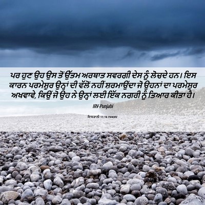Picture 06 - ਇਬਰਾਨੀ 11:16 PANIRV - ਪਰ ਹੁਣ ਉਹ ਉਸ ਤੋਂ - Bible Verse Picture