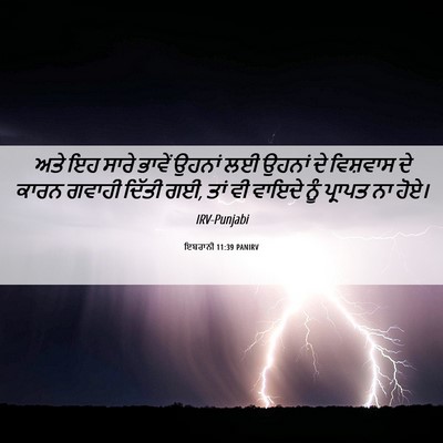 Picture 06 - ਇਬਰਾਨੀ 11:39 PANIRV - ਅਤੇ ਇਹ ਸਾਰੇ ਭਾਵੇਂ - Bible Verse Picture
