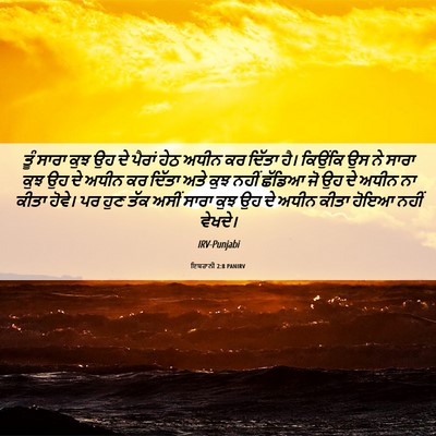 Picture 06 - ਇਬਰਾਨੀ 2:8 PANIRV - ਤੂੰ ਸਾਰਾ ਕੁਝ ਉਹ ਦੇ - Bible Verse Picture