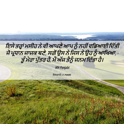 Picture 06 - ਇਬਰਾਨੀ 5:5 PANIRV - ਇਸੇ ਤਰ੍ਹਾਂ ਮਸੀਹ ਨੇ - Bible Verse Picture