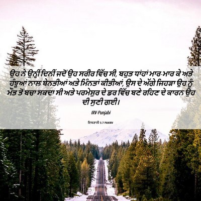 Picture 06 - ਇਬਰਾਨੀ 5:7 PANIRV - ਉਹ ਨੇ ਉਨ੍ਹੀਂ ਦਿਨੀਂ - Bible Verse Picture