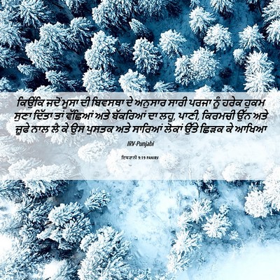 Picture 06 - ਇਬਰਾਨੀ 9:19 PANIRV - ਕਿਉਂਕਿ ਜਦੋਂ ਮੂਸਾ - Bible Verse Picture