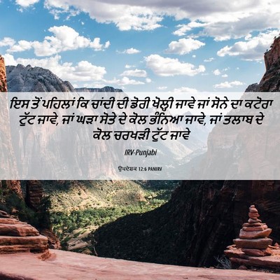 Picture 06 - ਉਪਦੇਸ਼ਕ 12:6 PANIRV - ਇਸ ਤੋਂ ਪਹਿਲਾਂ ਕਿ - Bible Verse Picture