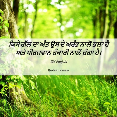 Picture 06 - ਉਪਦੇਸ਼ਕ 7:8 PANIRV - ਕਿਸੇ ਗੱਲ ਦਾ ਅੰਤ ਉਸ - Bible Verse Picture