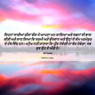 Picture 06 - ਉਪਦੇਸ਼ਕ 9:1 PANIRV - ਇਹਨਾਂ ਸਾਰੀਆਂ - Bible Verse Picture