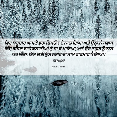 Picture 06 - ਕਜ਼ਾૃ 1:17 PANIRV - ਫਿਰ ਯਹੂਦਾਹ ਆਪਣੇ - Bible Verse Picture