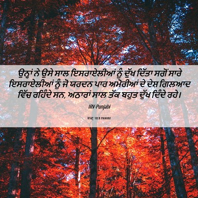 Picture 06 - ਕਜ਼ਾૃ 10:8 PANIRV - ਉਨ੍ਹਾਂ ਨੇ ਉਸੇ ਸਾਲ - Bible Verse Picture