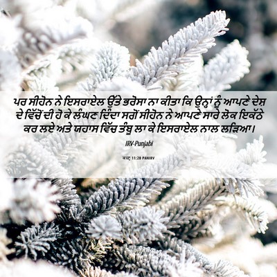 Picture 06 - ਕਜ਼ਾૃ 11:20 PANIRV - ਪਰ ਸੀਹੋਨ ਨੇ ਇਸਰਾਏਲ - Bible Verse Picture