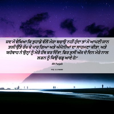 Picture 06 - ਕਜ਼ਾૃ 12:3 PANIRV - ਜਦ ਮੈਂ ਵੇਖਿਆ ਕਿ - Bible Verse Picture