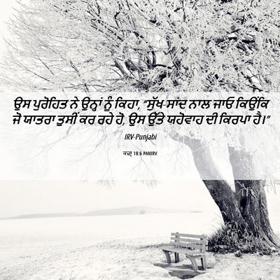 Picture 06 - ਕਜ਼ਾૃ 18:6 PANIRV - ਉਸ ਪੁਰੋਹਿਤ ਨੇ - Bible Verse Picture