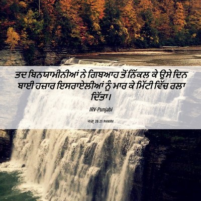 Picture 06 - ਕਜ਼ਾૃ 20:21 PANIRV - ਤਦ ਬਿਨਯਾਮੀਨੀਆਂ ਨੇ - Bible Verse Picture