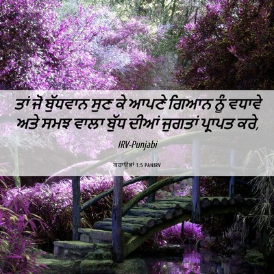 Picture 06 - ਕਹਾਉਤਾਂ 1:5 PANIRV - ਤਾਂ ਜੋ ਬੁੱਧਵਾਨ ਸੁਣ - Bible Verse Picture