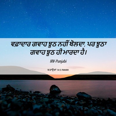 Picture 06 - ਕਹਾਉਤਾਂ 14:5 PANIRV - ਵਫ਼ਾਦਾਰ ਗਵਾਹ ਝੂਠ - Bible Verse Picture