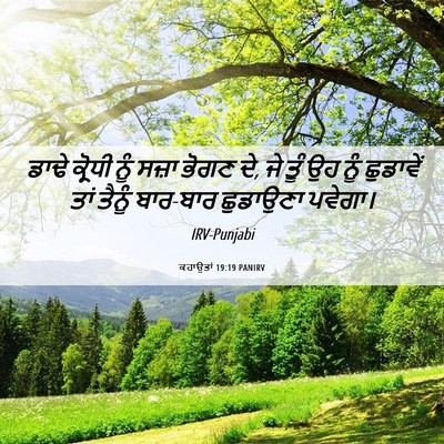 Picture 06 - ਕਹਾਉਤਾਂ 19:19 PANIRV - ਡਾਢੇ ਕ੍ਰੋਧੀ ਨੂੰ - Bible Verse Picture