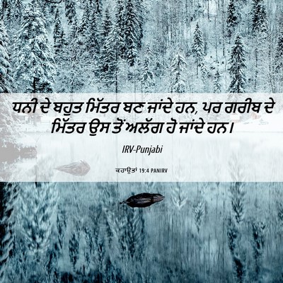 Picture 06 - ਕਹਾਉਤਾਂ 19:4 PANIRV - ਧਨੀ ਦੇ ਬਹੁਤ ਮਿੱਤਰ - Bible Verse Picture