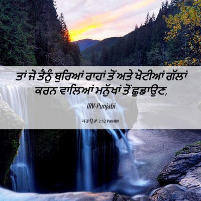 Picture 06 - ਕਹਾਉਤਾਂ 2:12 PANIRV - ਤਾਂ ਜੋ ਤੈਨੂੰ - Bible Verse Picture