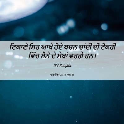 Picture 06 - ਕਹਾਉਤਾਂ 25:11 PANIRV - ਟਿਕਾਣੇ ਸਿਰ ਆਖੇ ਹੋਏ - Bible Verse Picture