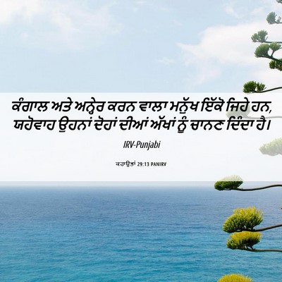Picture 06 - ਕਹਾਉਤਾਂ 29:13 PANIRV - ਕੰਗਾਲ ਅਤੇ ਅਨ੍ਹੇਰ - Bible Verse Picture