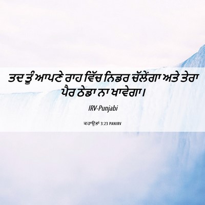 Picture 06 - ਕਹਾਉਤਾਂ 3:23 PANIRV - ਤਦ ਤੂੰ ਆਪਣੇ ਰਾਹ - Bible Verse Picture
