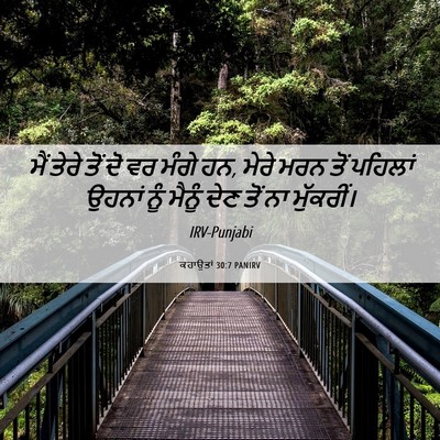 Picture 06 - ਕਹਾਉਤਾਂ 30:7 PANIRV - ਮੈਂ ਤੇਰੇ ਤੋਂ ਦੋ ਵਰ - Bible Verse Picture