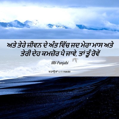 Picture 06 - ਕਹਾਉਤਾਂ 5:11 PANIRV - ਅਤੇ ਤੇਰੇ ਜੀਵਨ ਦੇ - Bible Verse Picture