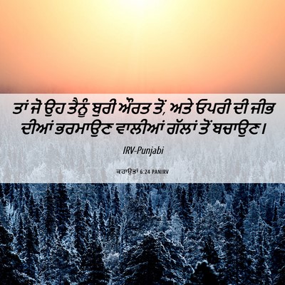 Picture 06 - ਕਹਾਉਤਾਂ 6:24 PANIRV - ਤਾਂ ਜੋ ਉਹ ਤੈਨੂੰ - Bible Verse Picture