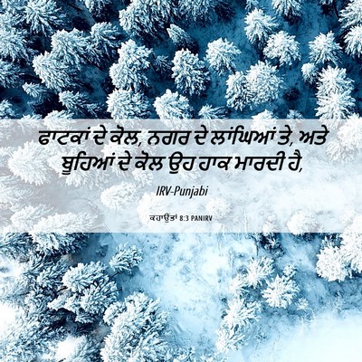 Picture 06 - ਕਹਾਉਤਾਂ 8:3 PANIRV - ਫਾਟਕਾਂ ਦੇ ਕੋਲ, ਨਗਰ - Bible Verse Picture