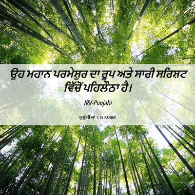 Picture 06 - ਕੁਲੁੱਸੀਆਂ 1:15 PANIRV - ਉਹ ਮਹਾਨ ਪਰਮੇਸ਼ੁਰ - Bible Verse Picture