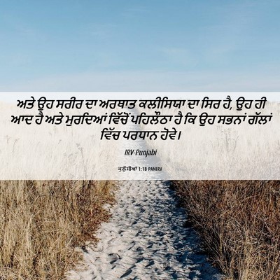 Picture 06 - ਕੁਲੁੱਸੀਆਂ 1:18 PANIRV - ਅਤੇ ਉਹ ਸਰੀਰ ਦਾ - Bible Verse Picture