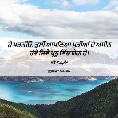 Picture 06 - ਕੁਲੁੱਸੀਆਂ 3:18 PANIRV - ਹੇ ਪਤਨੀਓ, ਤੁਸੀਂ - Bible Verse Picture