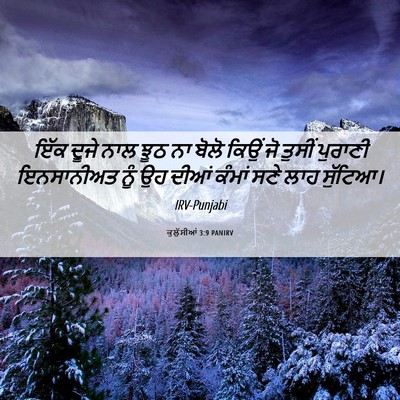 Picture 06 - ਕੁਲੁੱਸੀਆਂ 3:9 PANIRV - ਇੱਕ ਦੂਜੇ ਨਾਲ ਝੂਠ ਨਾ - Bible Verse Picture