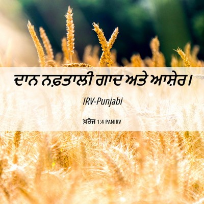 Picture 06 - ਖ਼ਰੋਜ 1:4 PANIRV - ਦਾਨ ਨਫ਼ਤਾਲੀ ਗਾਦ - Bible Verse Picture