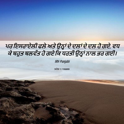 Picture 06 - ਖ਼ਰੋਜ 1:7 PANIRV - ਪਰ ਇਸਰਾਏਲੀ ਫਲੇ ਅਤੇ - Bible Verse Picture