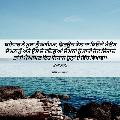 Picture 06 - ਖ਼ਰੋਜ 10:1 PANIRV - ਯਹੋਵਾਹ ਨੇ ਮੂਸਾ ਨੂੰ - Bible Verse Picture