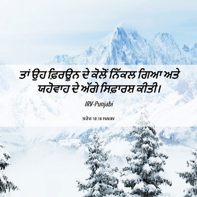 Picture 06 - ਖ਼ਰੋਜ 10:18 PANIRV - ਤਾਂ ਉਹ ਫ਼ਿਰਊਨ ਦੇ - Bible Verse Picture