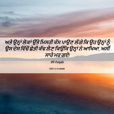 Picture 06 - ਖ਼ਰੋਜ 12:33 PANIRV - ਅਤੇ ਉਨ੍ਹਾਂ ਲੋਕਾਂ - Bible Verse Picture