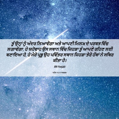 Picture 06 - ਖ਼ਰੋਜ 15:17 PANIRV - ਤੂੰ ਉਨ੍ਹਾਂ ਨੂੰ - Bible Verse Picture