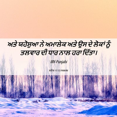 Picture 06 - ਖ਼ਰੋਜ 17:13 PANIRV - ਅਤੇ ਯਹੋਸ਼ੁਆ ਨੇ - Bible Verse Picture
