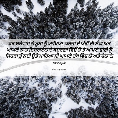 Picture 06 - ਖ਼ਰੋਜ 17:5 PANIRV - ਫੇਰ ਯਹੋਵਾਹ ਨੇ ਮੂਸਾ - Bible Verse Picture