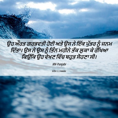 Picture 06 - ਖ਼ਰੋਜ 2:2 PANIRV - ਉਹ ਔਰਤ ਗਰਭਵਤੀ ਹੋਈ - Bible Verse Picture