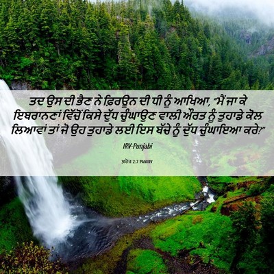 Picture 06 - ਖ਼ਰੋਜ 2:7 PANIRV - ਤਦ ਉਸ ਦੀ ਭੈਣ ਨੇ - Bible Verse Picture